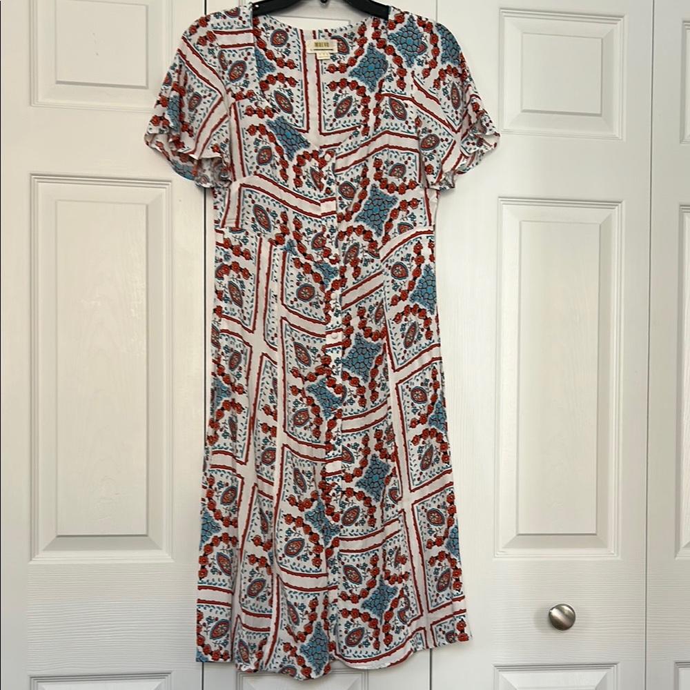 Floral Print Button-Down Dress